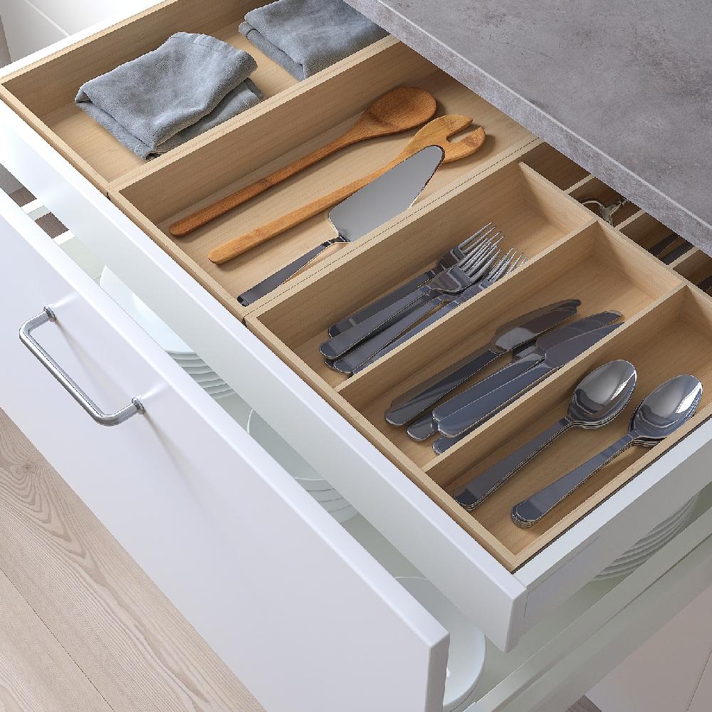 IKEA UPPDATERA Portaposate/2 Portautensili Bambù Chiaro 72x50 Cm