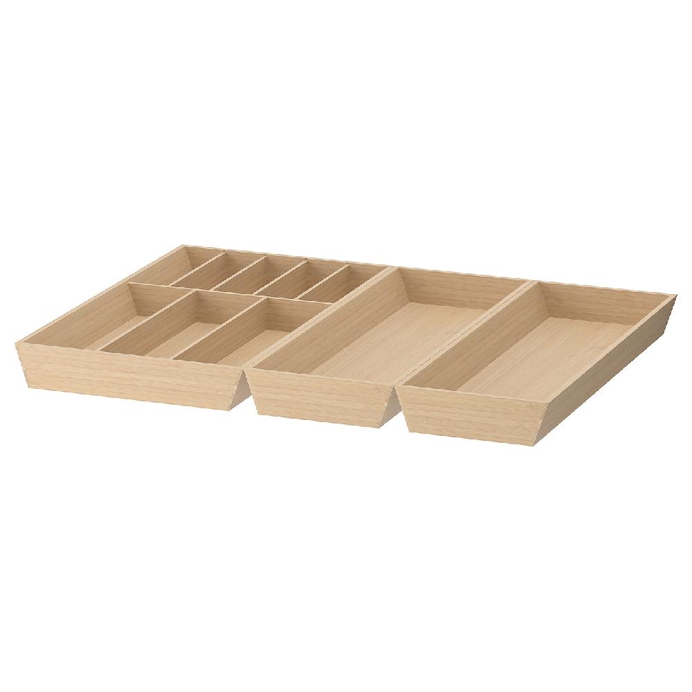 IKEA UPPDATERA Portaposate/2 portautensili bambù chiaro 72x50 cm