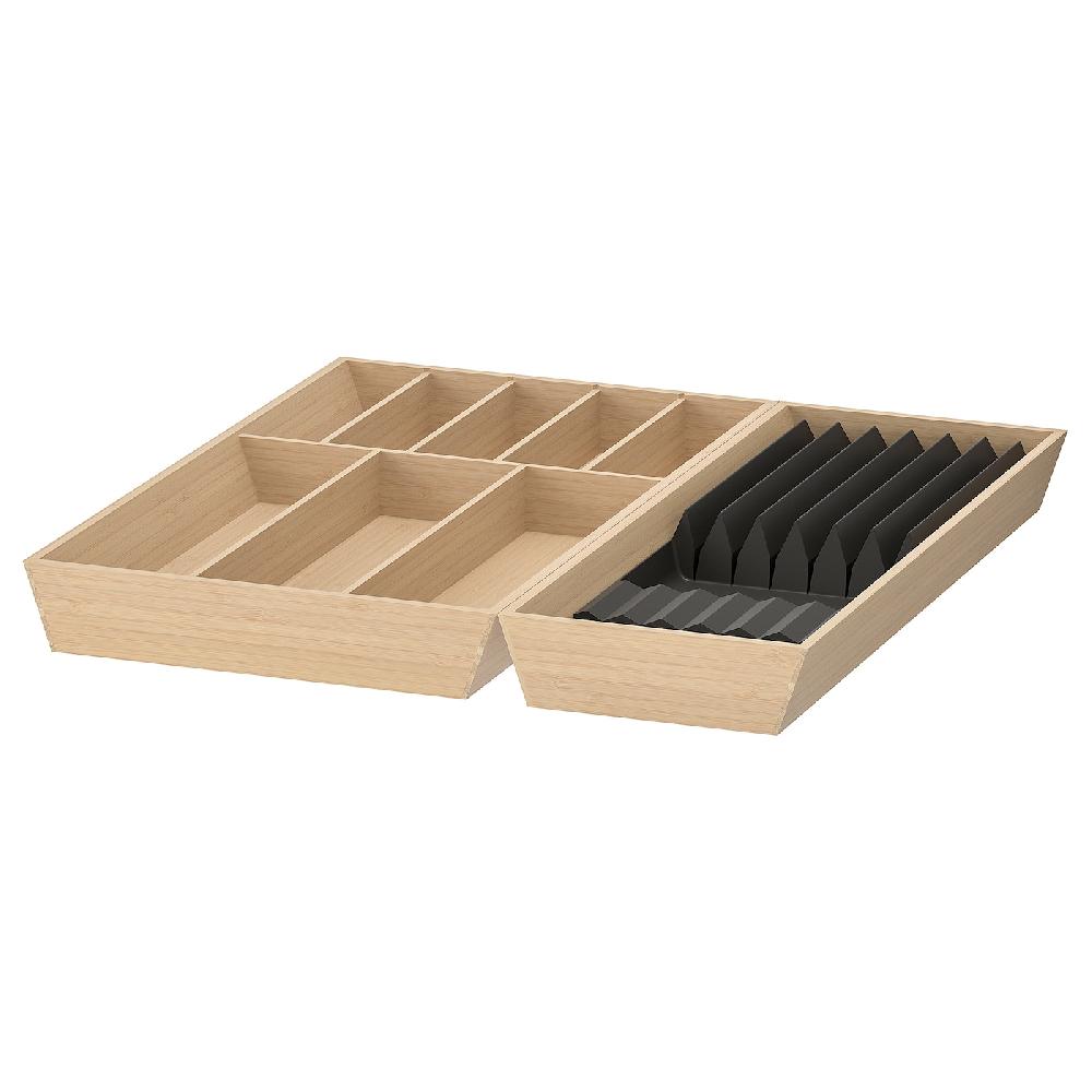 IKEA UPPDATERA Portaposate/portacoltelli Bambù Chiaro 52x50 Cm