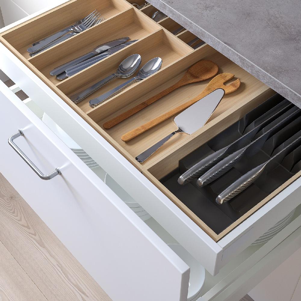 IKEA UPPDATERA Portaposate/portacoltelli Bambù Chiaro 72x50 Cm