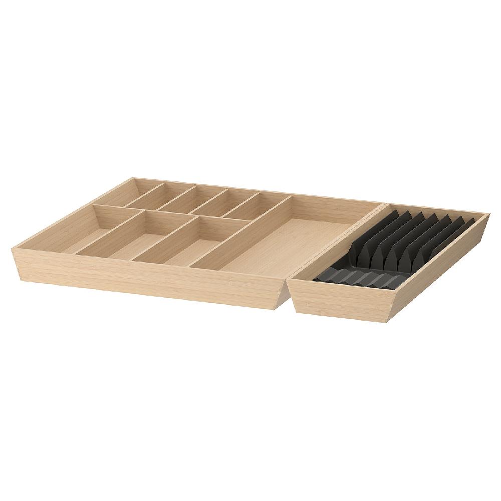 IKEA UPPDATERA Portaposate/portacoltelli bambù chiaro 72x50 cm