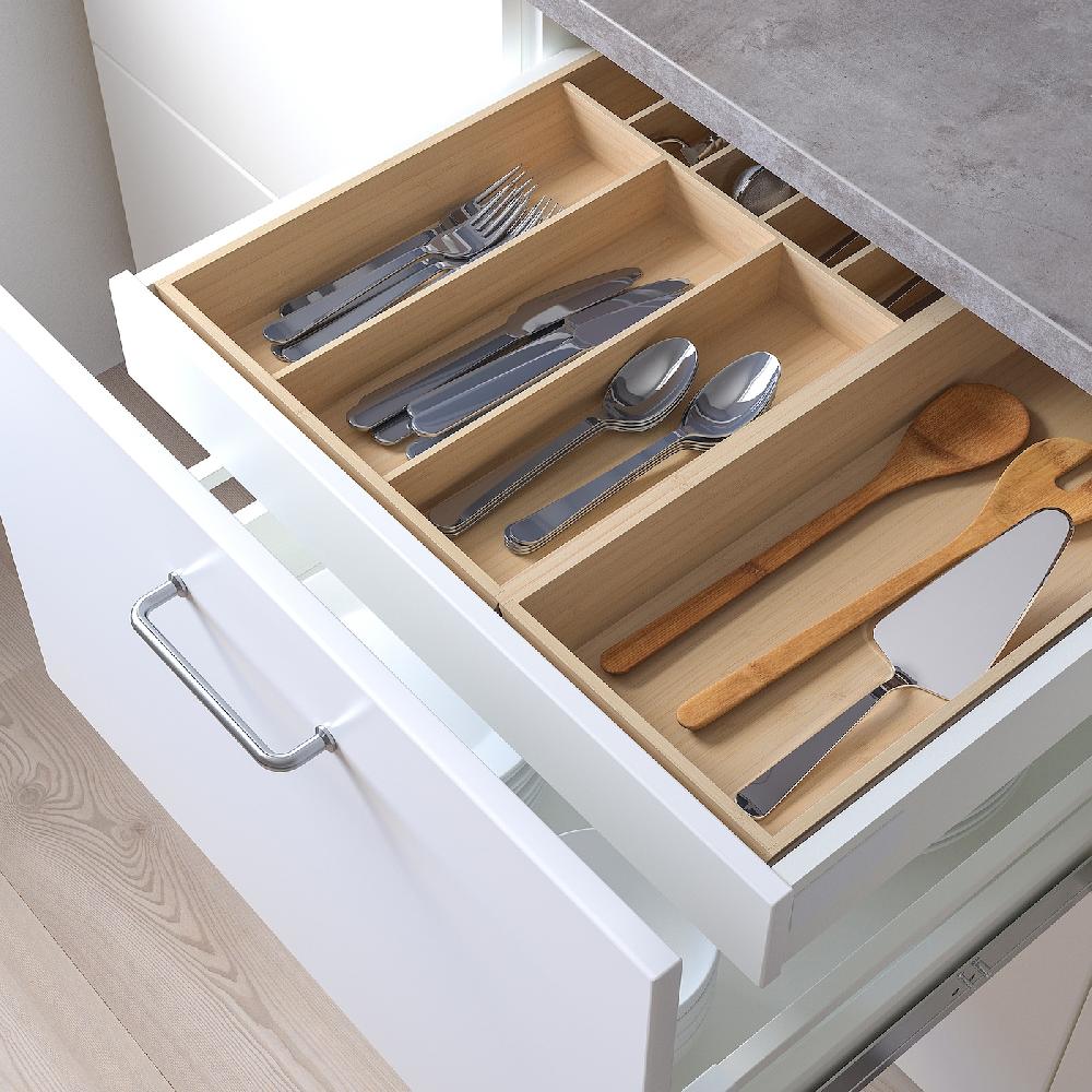 IKEA UPPDATERA Portaposate/portautensili Bambù Chiaro 52x50 Cm