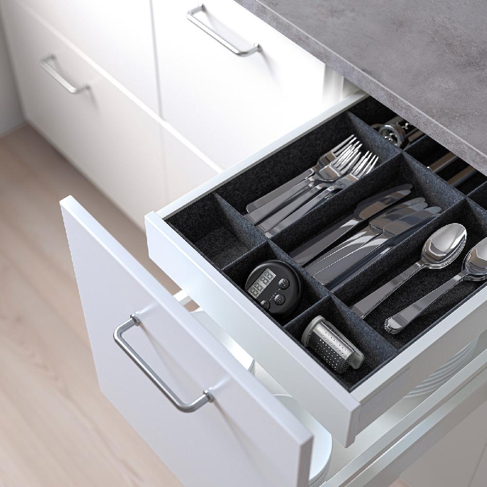 IKEA UPPDATERA Portatutto Regolabile Per Cassetto Grigio 40 Cm