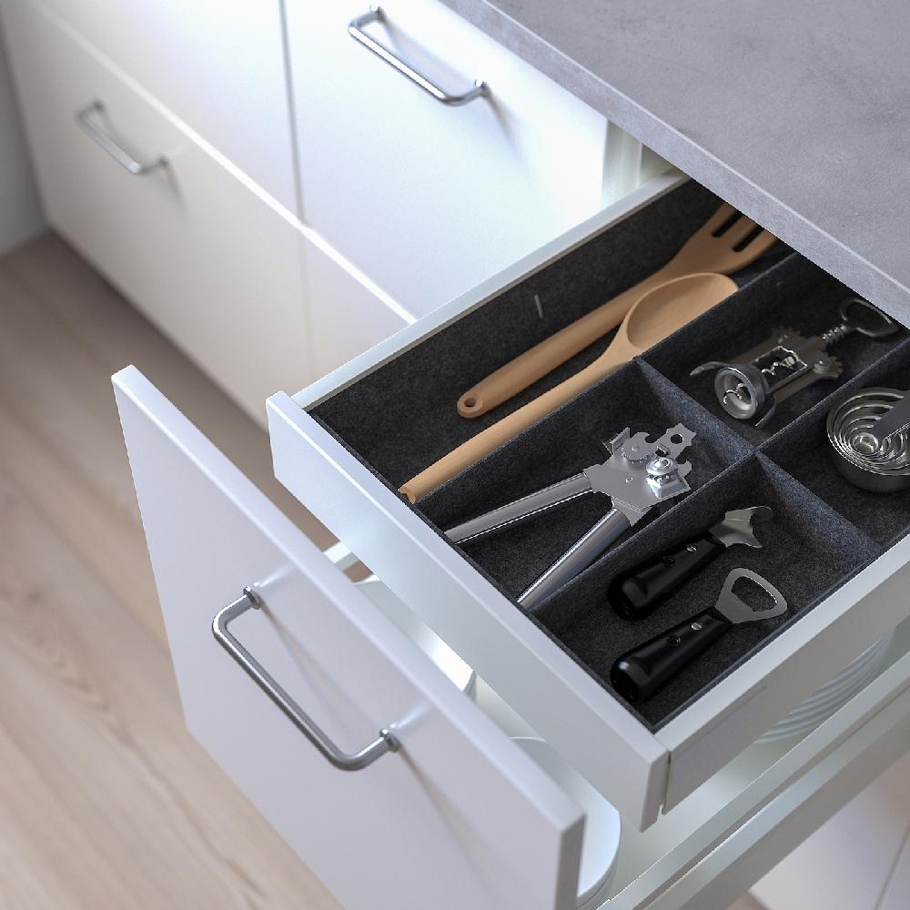 IKEA UPPDATERA Portatutto Regolabile Per Cassetto Grigio 40 Cm
