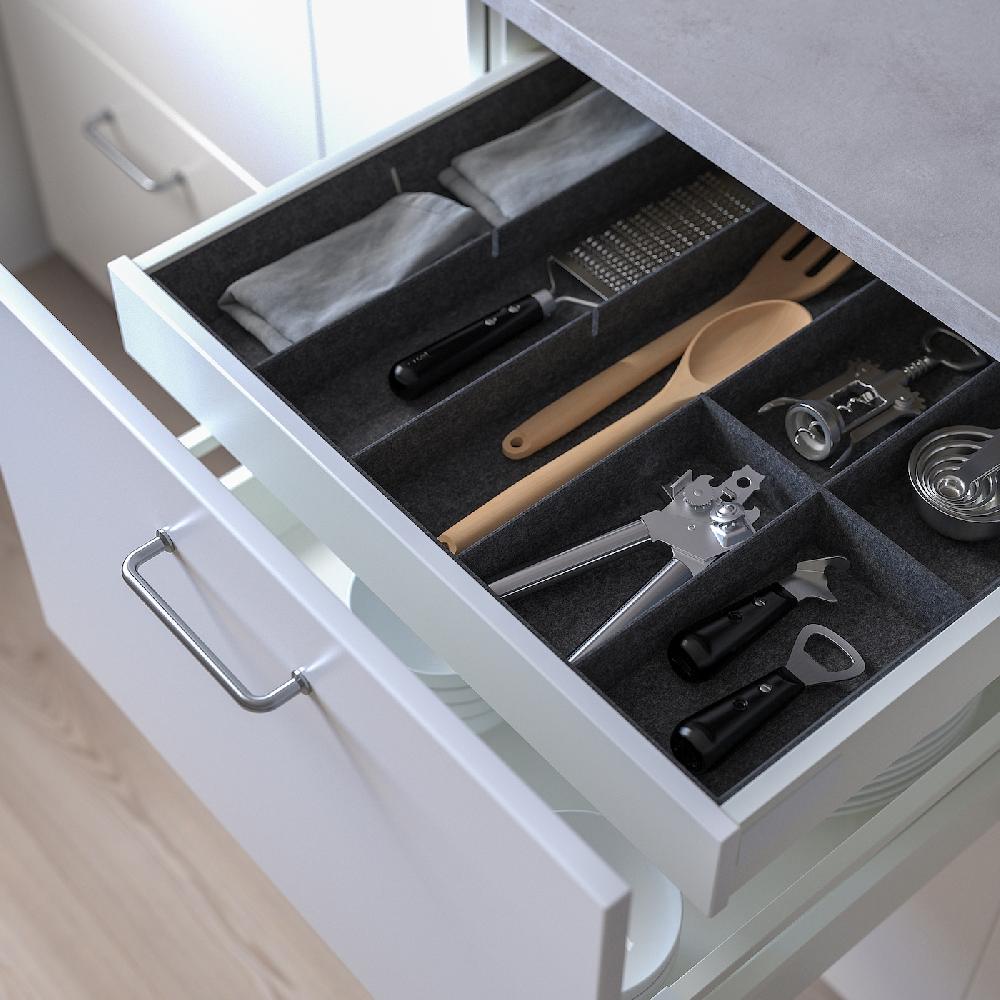 IKEA UPPDATERA Portatutto Regolabile Per Cassetto Grigio 60 Cm