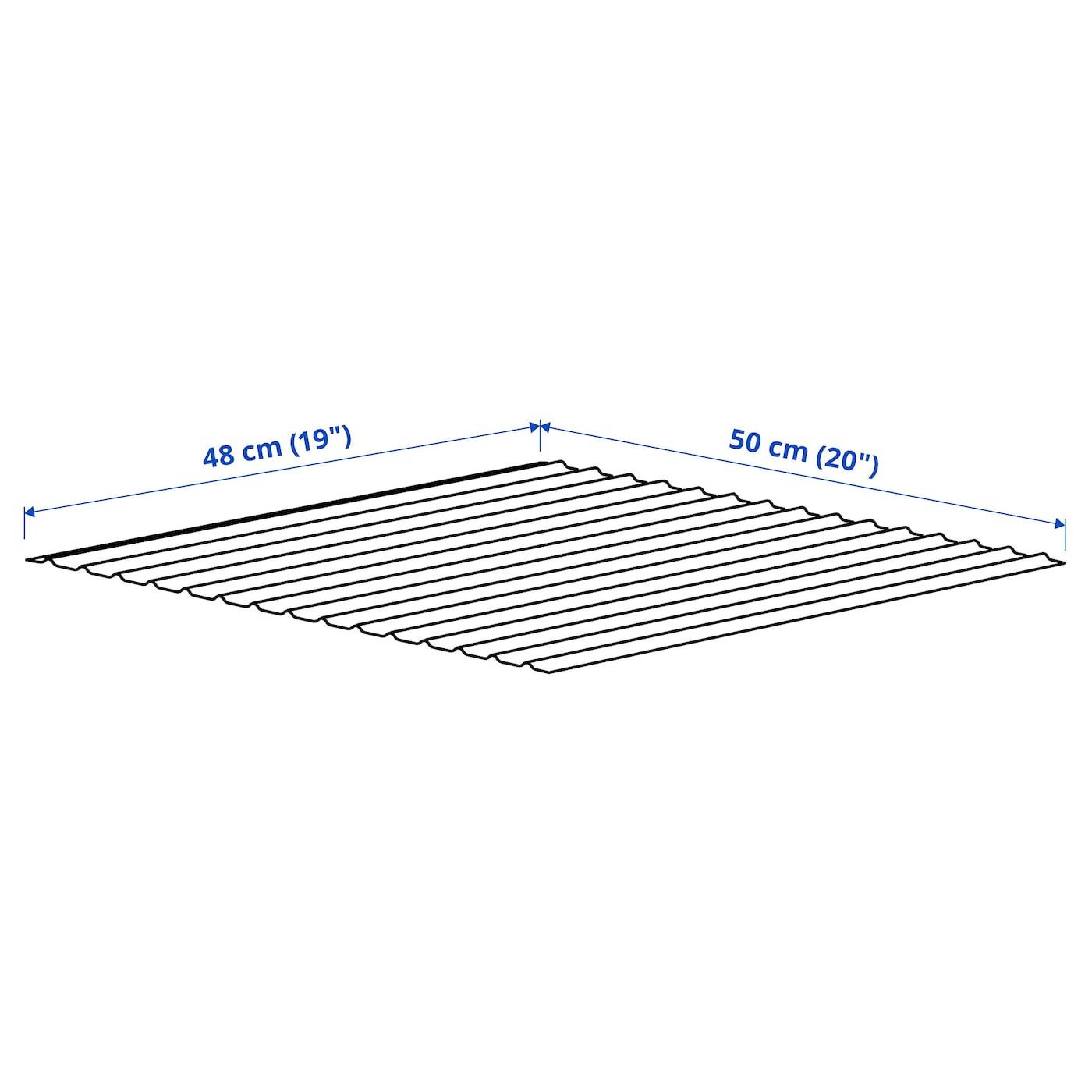 IKEA UPPDATERA Rivestimento Per Cassetto Grigio 50x48 Cm