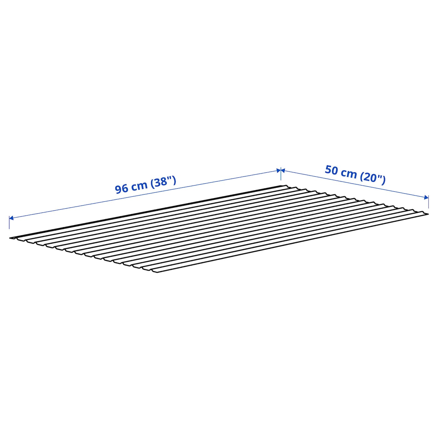 IKEA UPPDATERA Rivestimento Per Cassetto Grigio 50x96 Cm