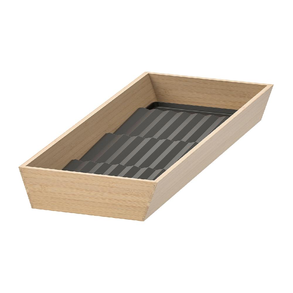 IKEA UPPDATERA Vassoio con portaspezie bambù chiaro/antracite 20x50 cm