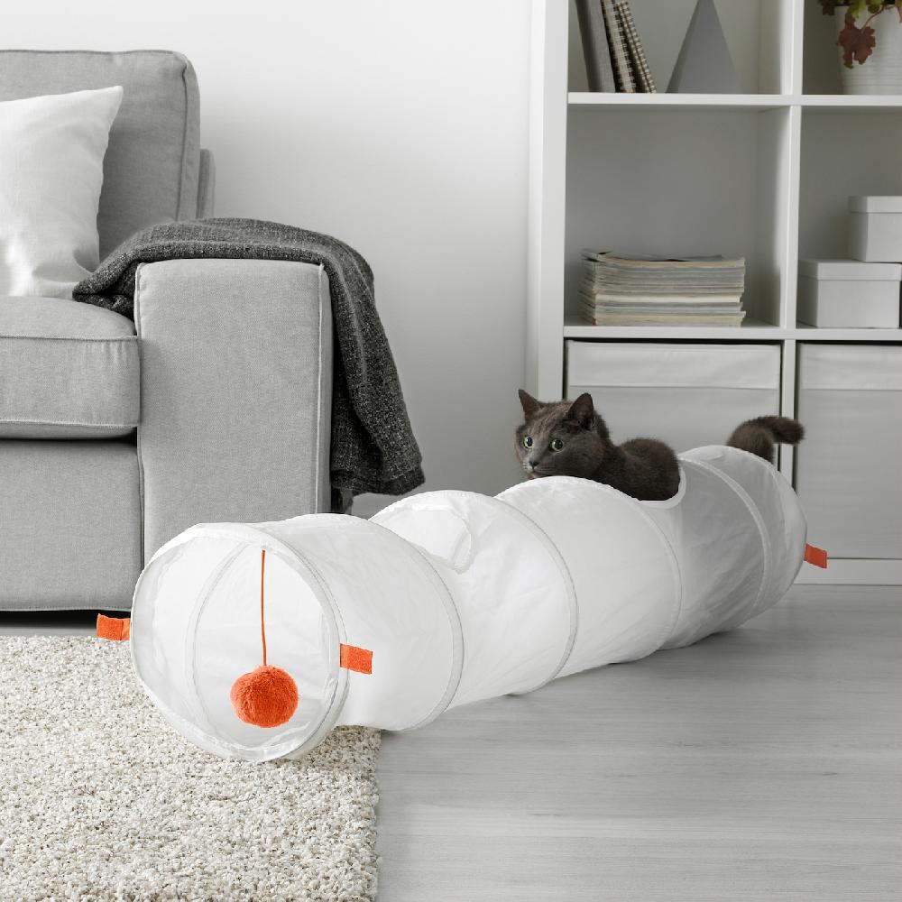 IKEA UTSÅDD Tunnel Gioco Per Gatti Bianco/arancione