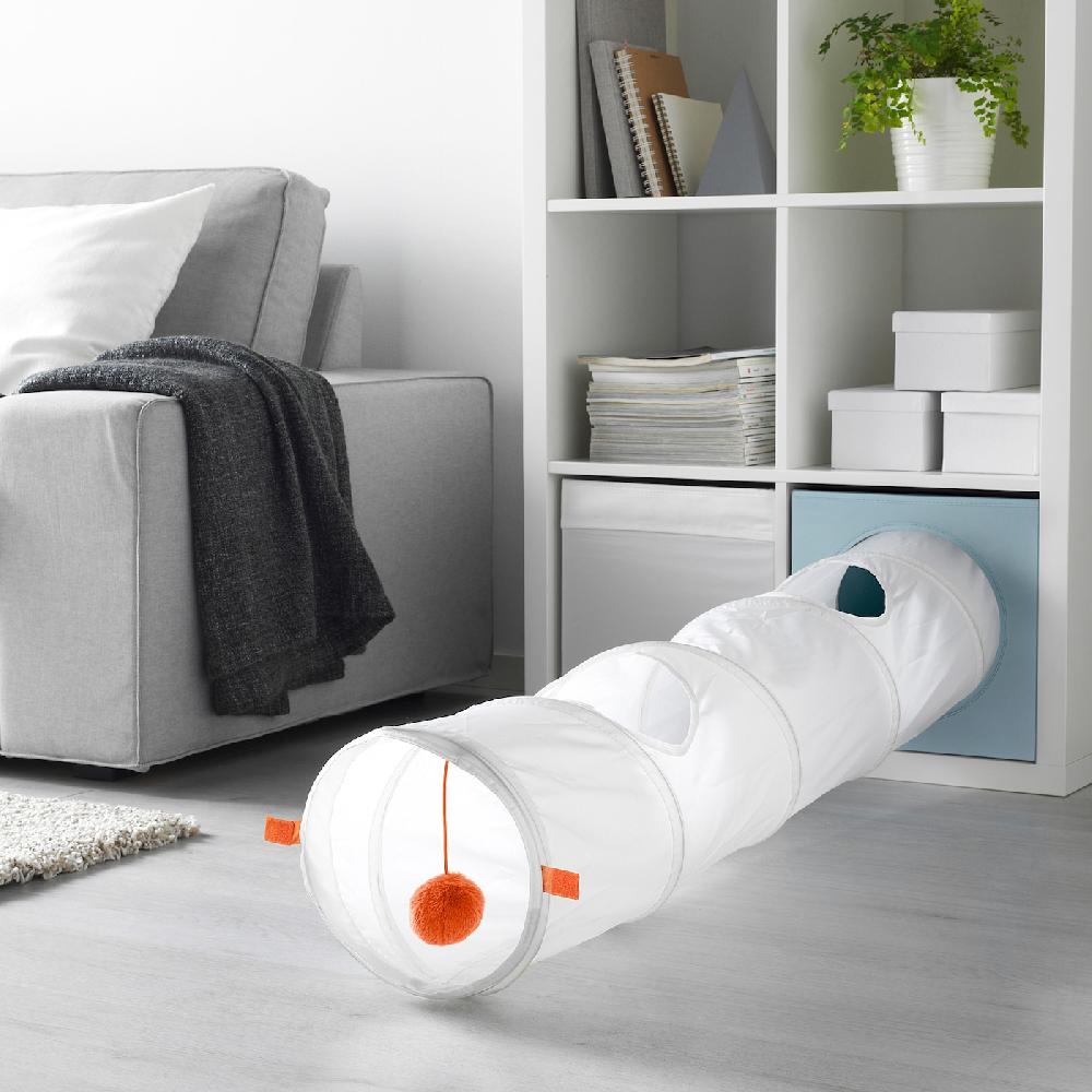 IKEA UTSÅDD Tunnel Gioco Per Gatti Bianco/arancione