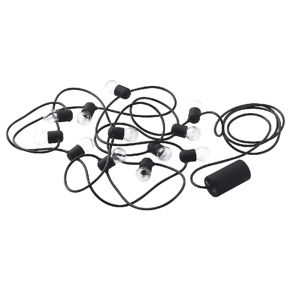IKEA UTSUND Illuminazione a LED 12 luci da esterno/a batterie nero