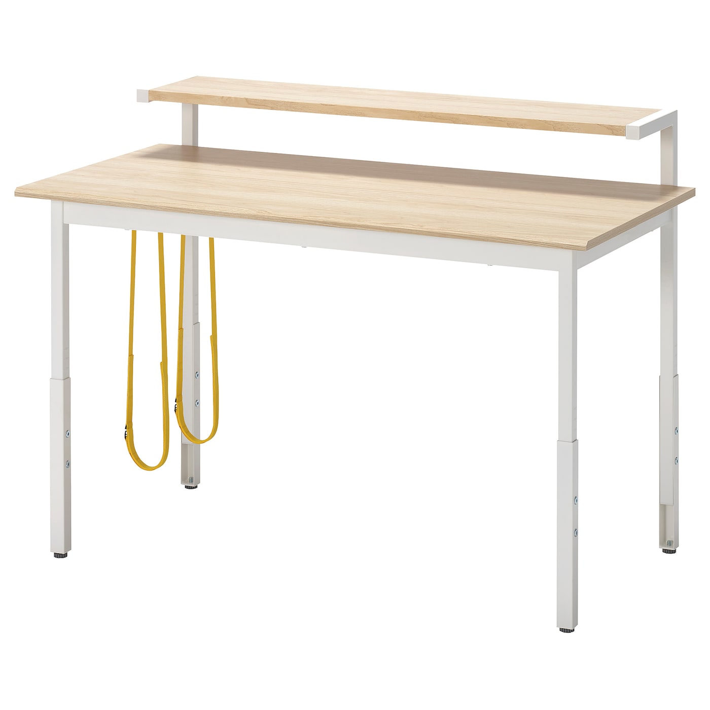 IKEA UTVISNING Scrivania da gaming con ripiano effetto frassino/bianco 120x60 cm