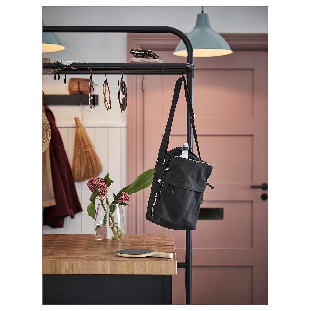 IKEA VADHOLMA Isola Cucina Con Rastrelliera Nero/rovere 126x79x193 Cm