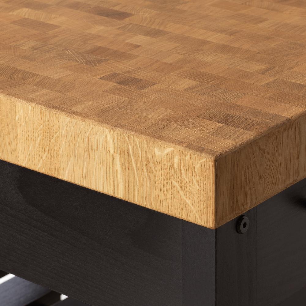 IKEA VADHOLMA Isola Per Cucina Nero/rovere 79x63x90 Cm