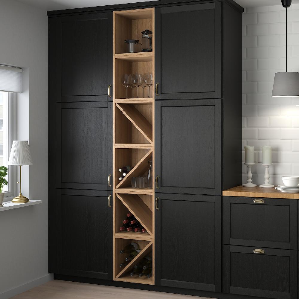 IKEA VADHOLMA Portabottiglie Marrone/frassino Trattato Con Mordente 40x37x40 Cm