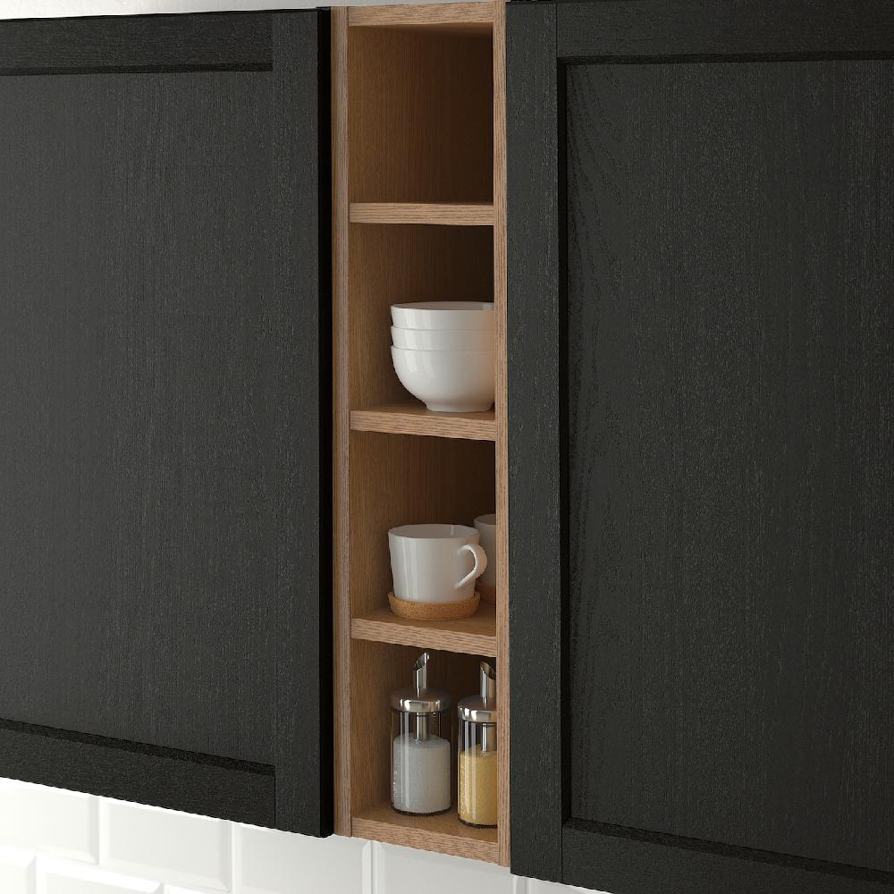IKEA VADHOLMA Scaffale Marrone/frassino Trattato Con Mordente 20x37x80 Cm