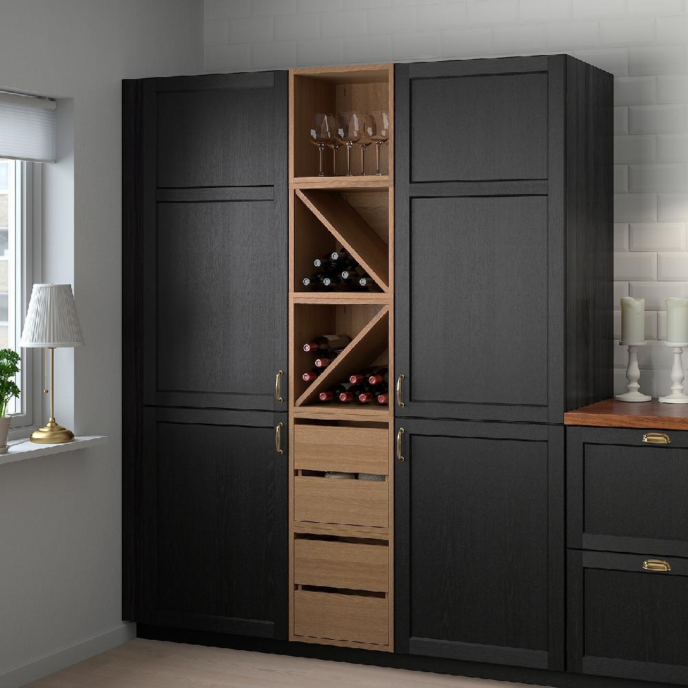IKEA VADHOLMA Struttura Con Cassetto Marrone/frassino Trattato Con Mordente 40x37x40 Cm