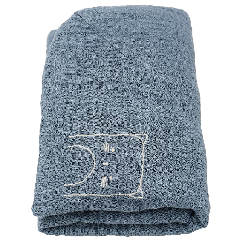 IKEA VÄDRA Fodera per materassino fasciatoio beige/blu 48x74 cm