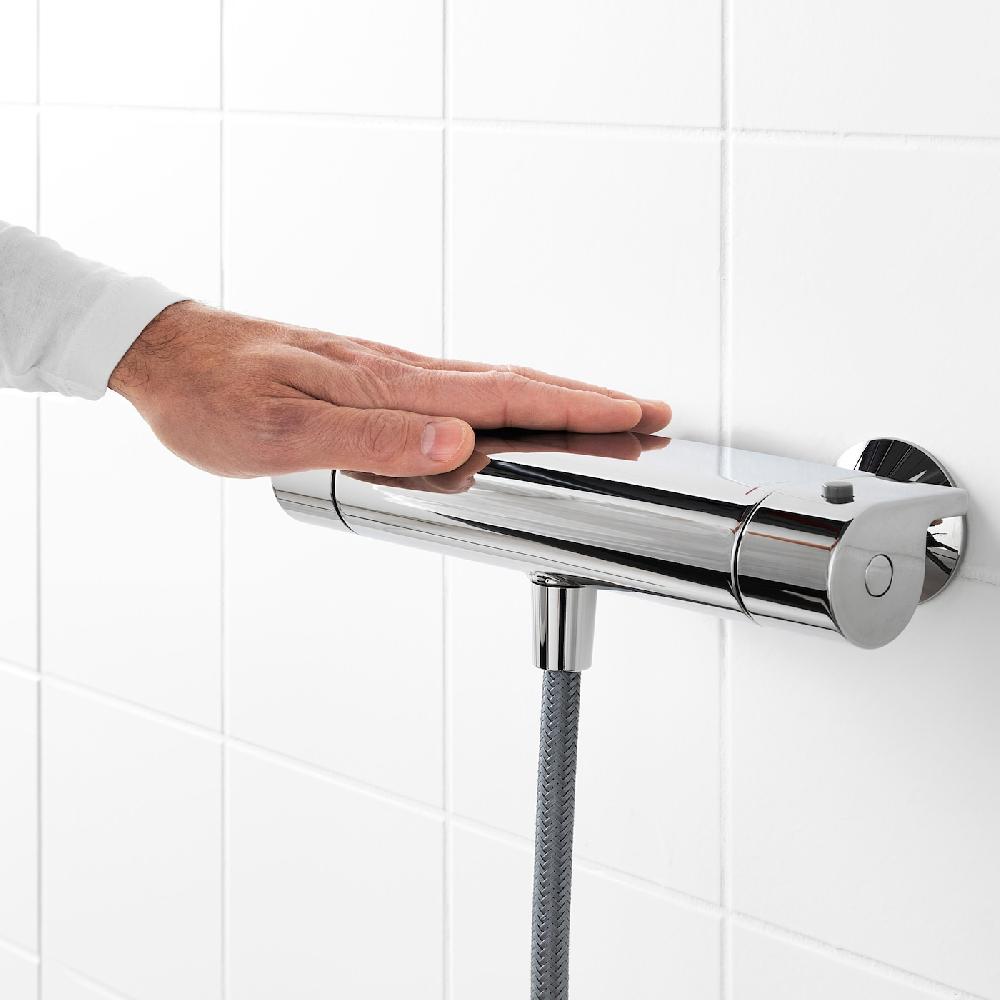IKEA VALLAMOSSE Miscelatore Termostatico Per Doccia Cromato 150 Mm