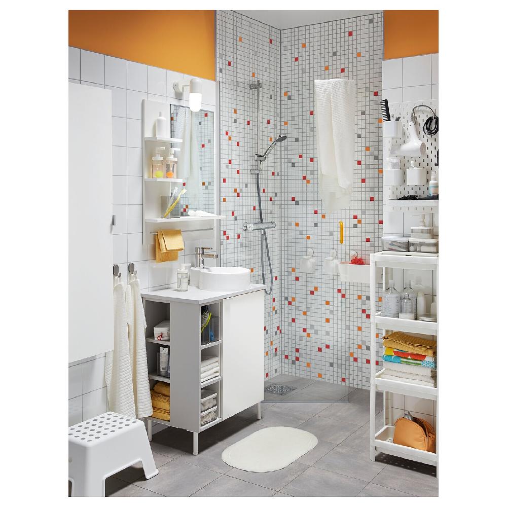 IKEA VALLAMOSSE Set Doccetta/asta Per Saliscendi Cromato