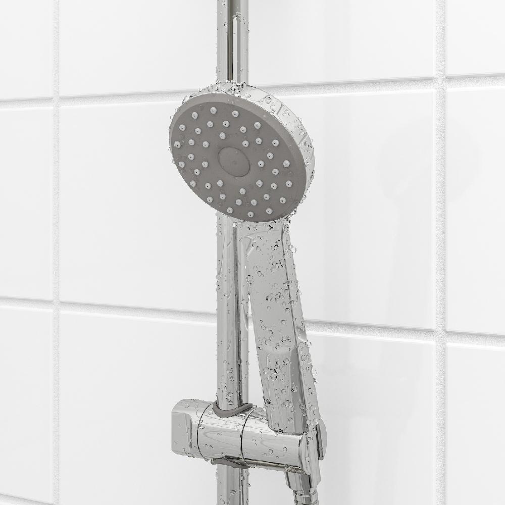 IKEA VALLAMOSSE Set Doccetta/asta Per Saliscendi Cromato