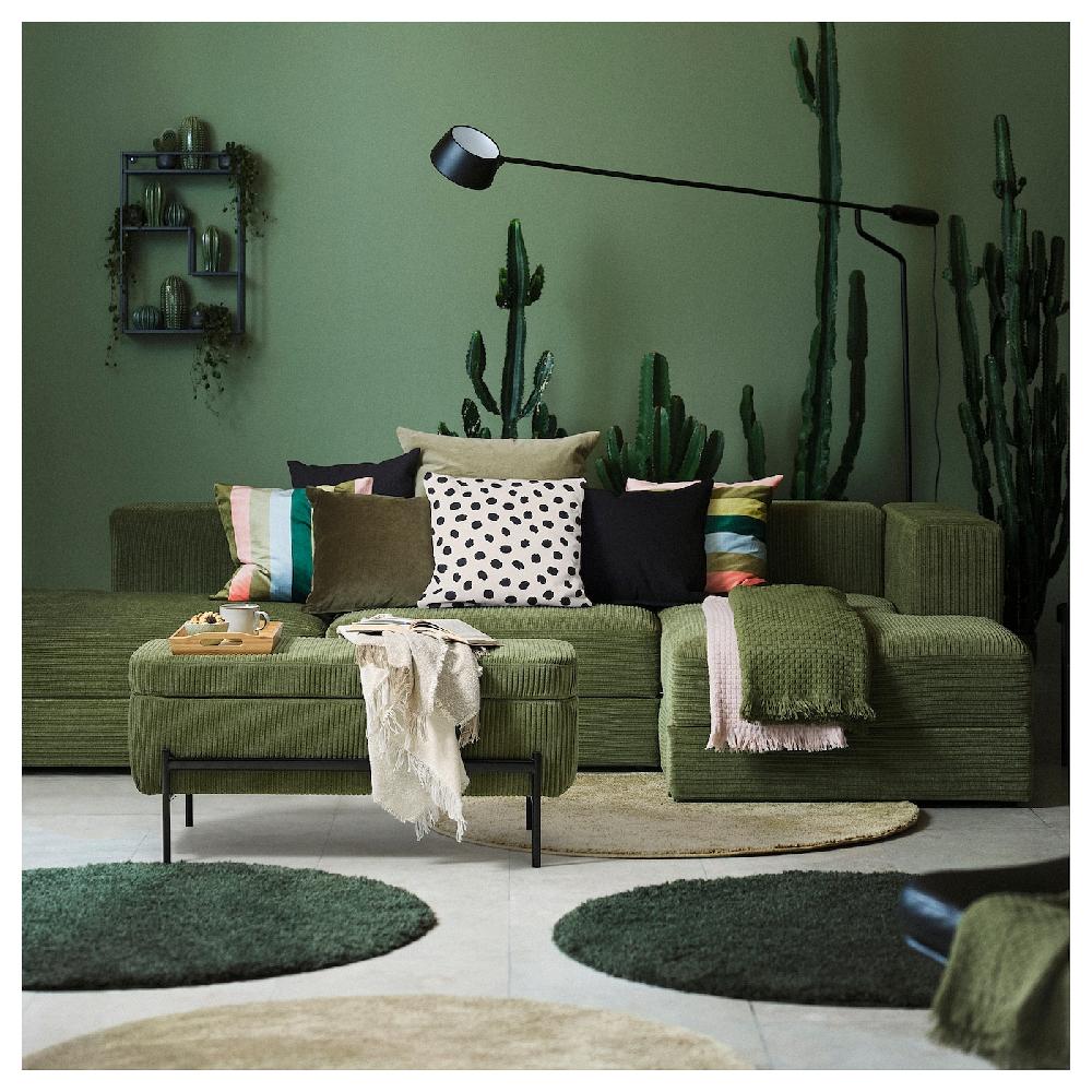 IKEA VALTORP Panca Con Contenitore/Samsala Giallo Scuro-verde 103 Cm
