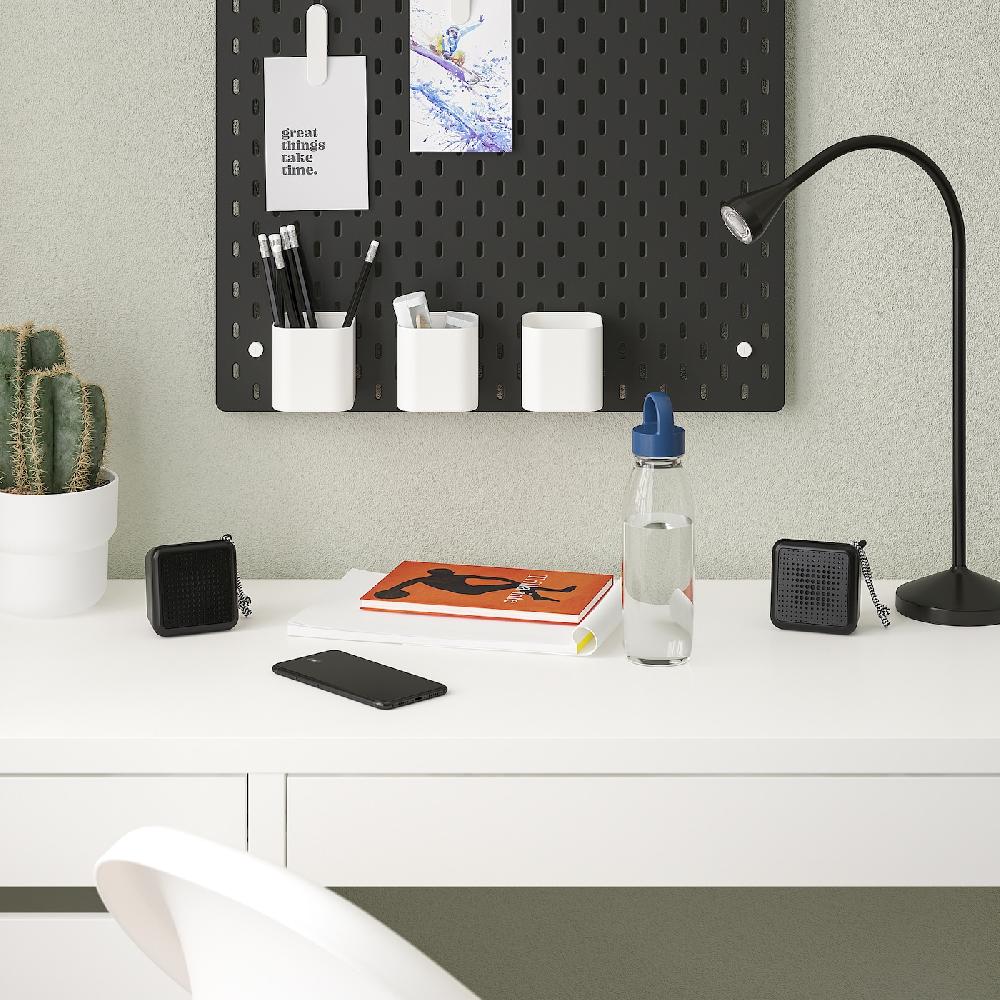 IKEA VAPPEBY Casse Bluetooth® Nero/set Di 2 Impermeabile