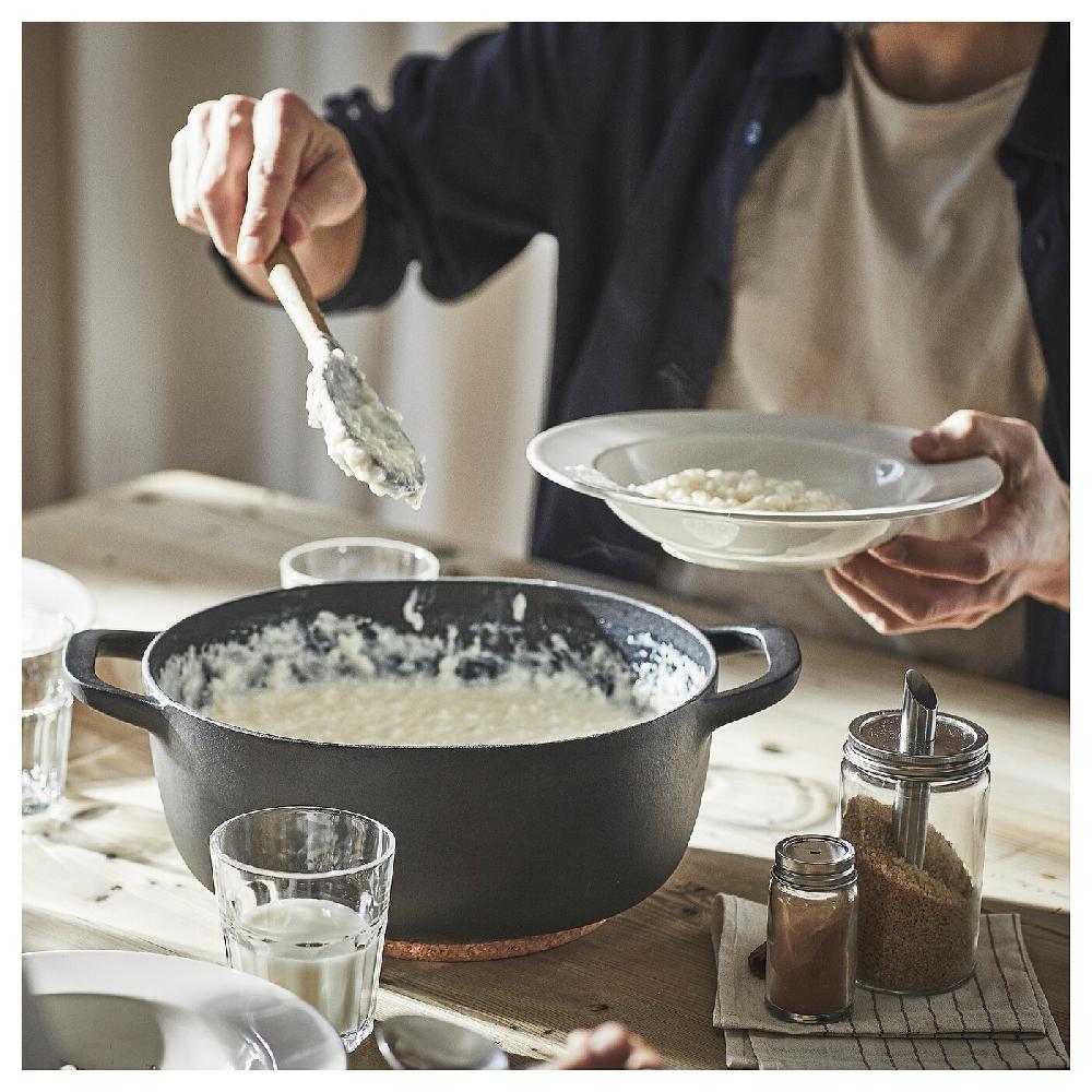 IKEA VARDAGEN Casseruola Con Coperchio Ghisa Smaltata Opaco/nero 5 L