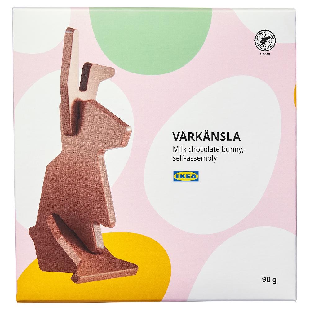 IKEA VÅRKÄNSLA Coniglio di cioccolato al latte Certificato Rainforest Alliance 90 g