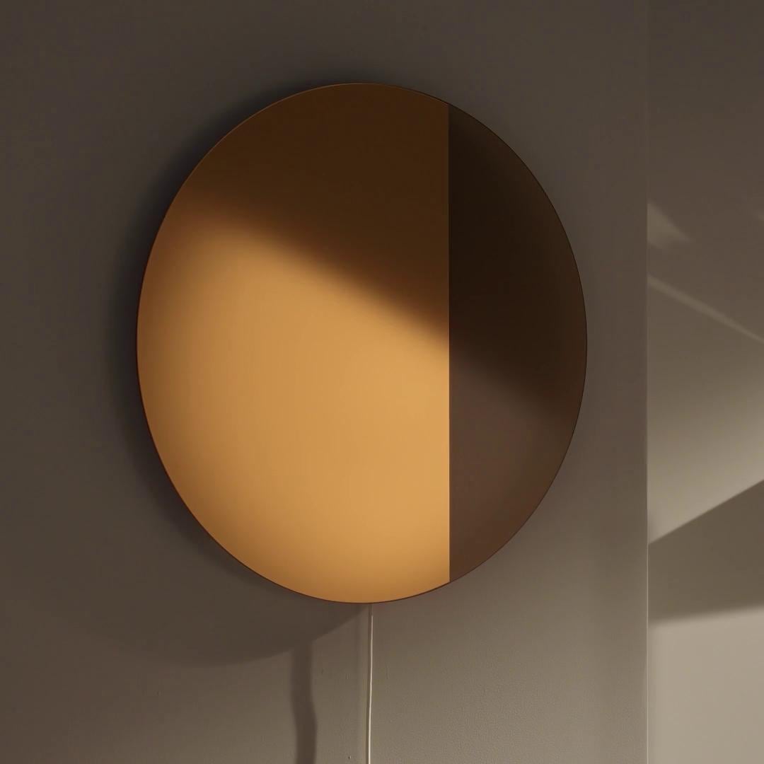 IKEA VARMBLIXT Lampada A LED Da Parete/specchio Intensità Luminosa Regolabile/color Bronzo Rotondo