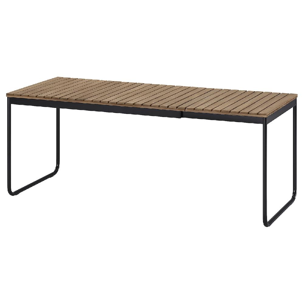 IKEA VÄSMAN Tavolo Allungabile Da Giardino Mordente Marrone Chiaro 135/190x74 Cm