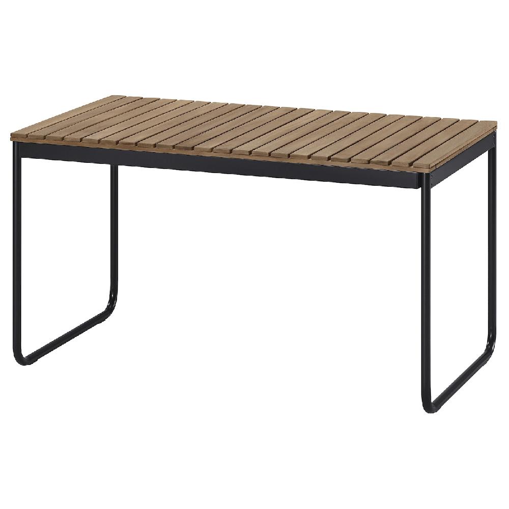 IKEA VÄSMAN Tavolo allungabile da giardino mordente marrone chiaro 135/190x74 cm
