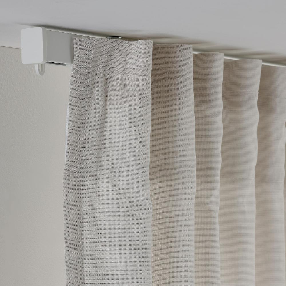 IKEA VIDGA Binario Singolo Per Tenda Accessori Fissagg Soffitto Inclusi/bianco 140 Cm