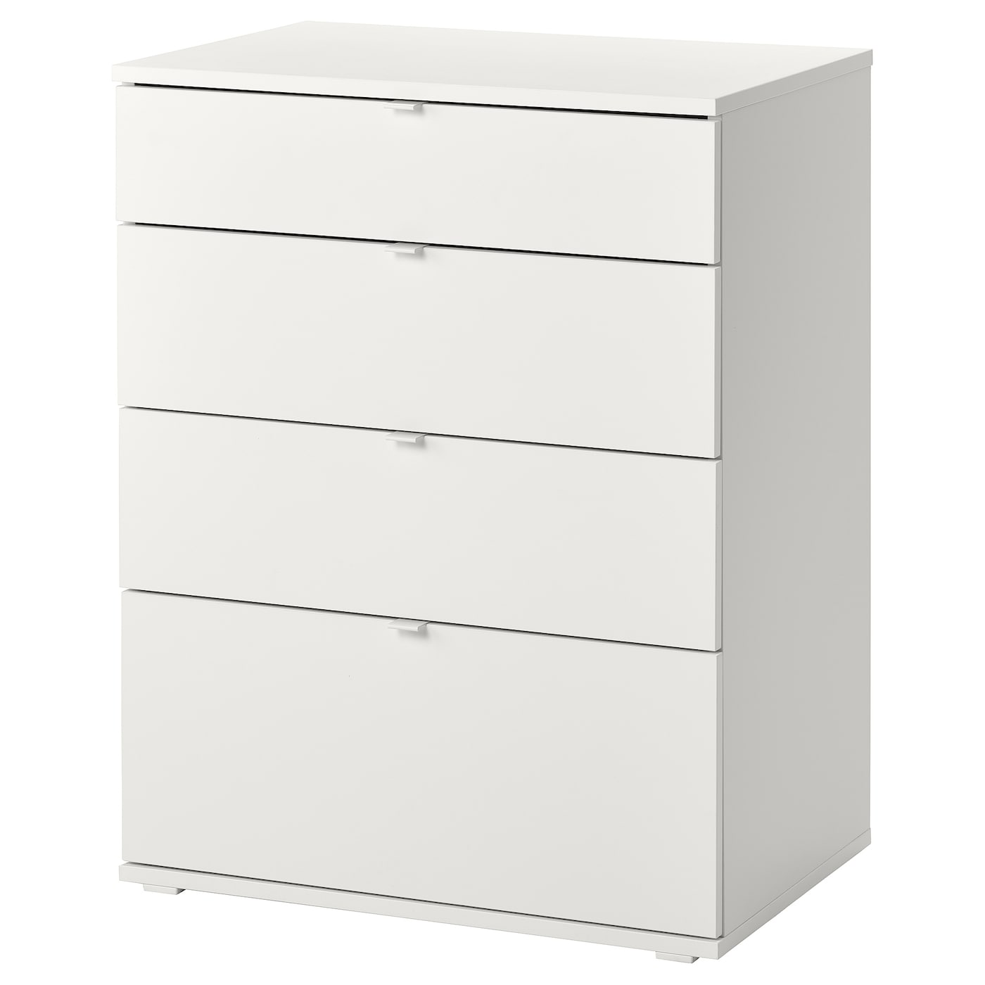 IKEA VIHALS Cassettiera con 4 cassetti bianco/funzione di ancoraggio/sbloccaggio 70x47x90 cm