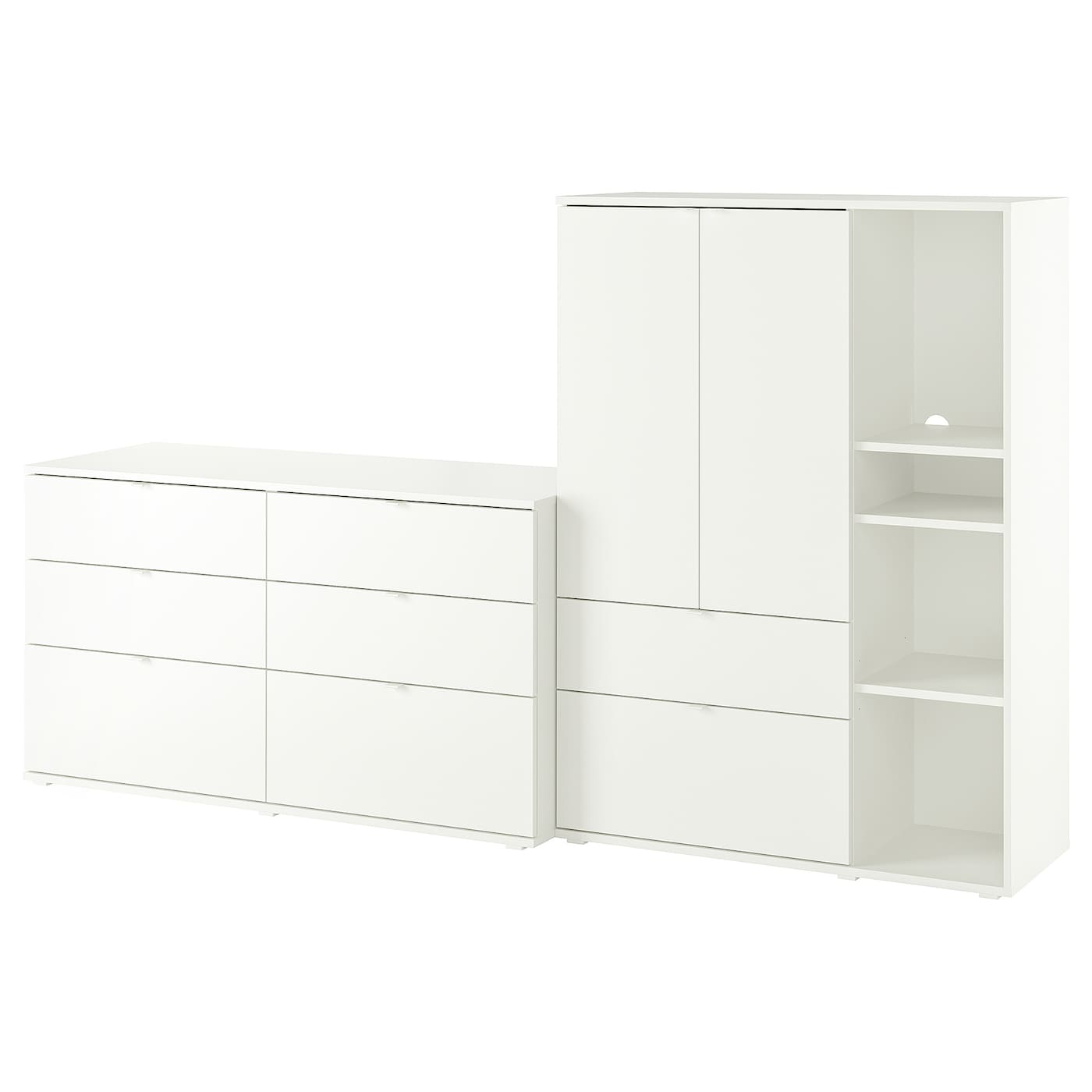 IKEA VIHALS Combinazione di mobili bianco 245x47x140 cm