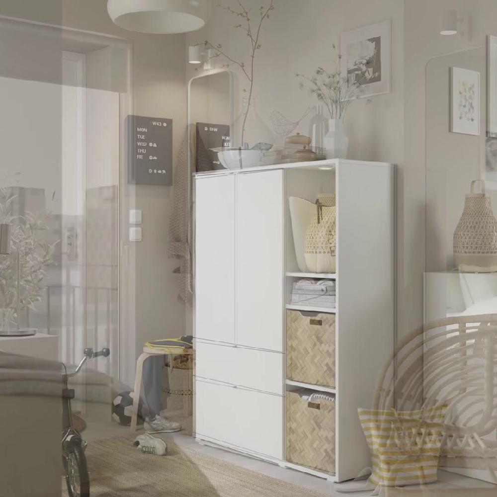 IKEA VIHALS Elemento Contenitore Bianco 105x37x140 Cm