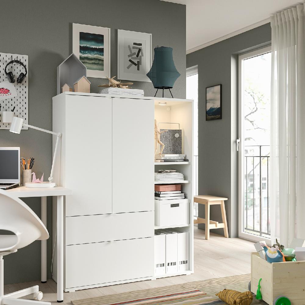 IKEA VIHALS Elemento Contenitore Bianco 105x37x140 Cm