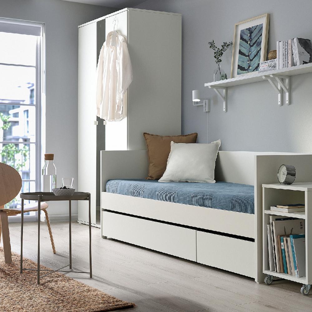 IKEA VIHALS Set Di 2 Contenitori Sottoletto Bianco 200 Cm