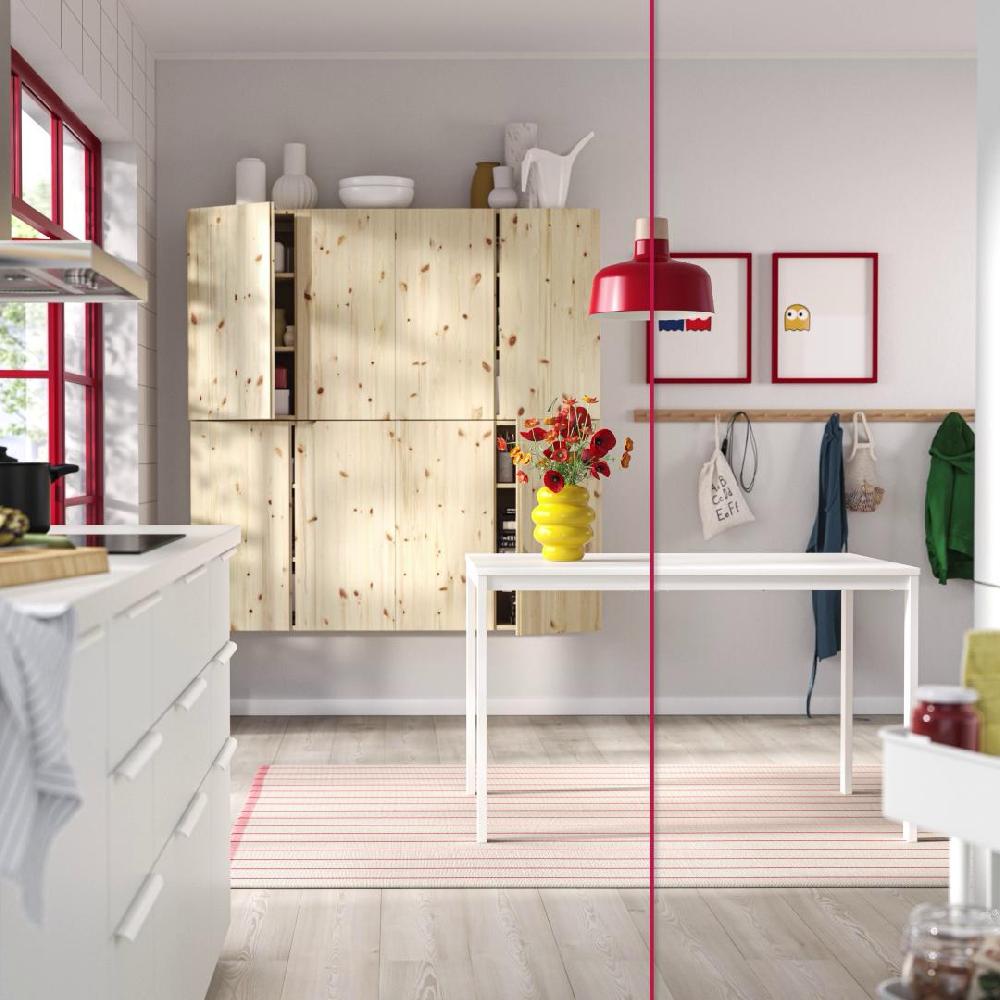 IKEA VIHALS Tavolo Allungabile Bianco 120/180x74 Cm