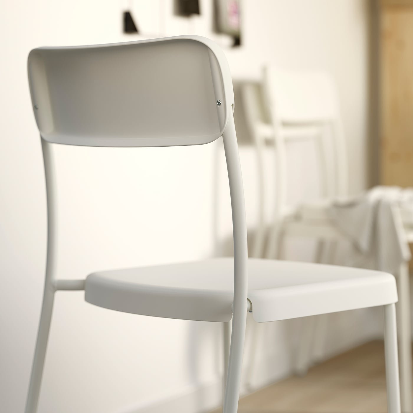 IKEA VIHALS / VIHALS Tavolo E 4 Sedie Bianco Bianco/bianco 125x74 Cm