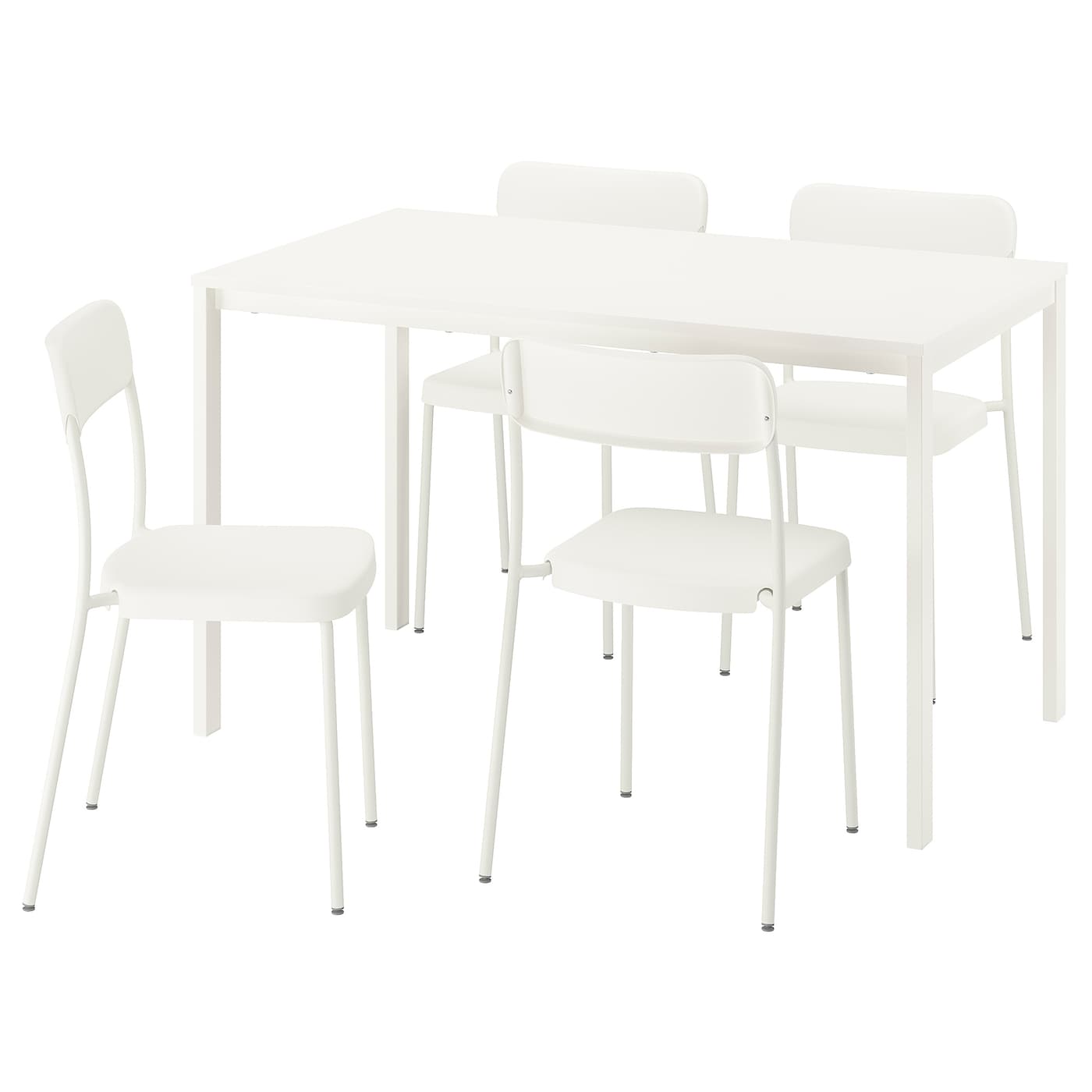 IKEA VIHALS / VIHALS Tavolo e 4 sedie bianco bianco/bianco 125x74 cm