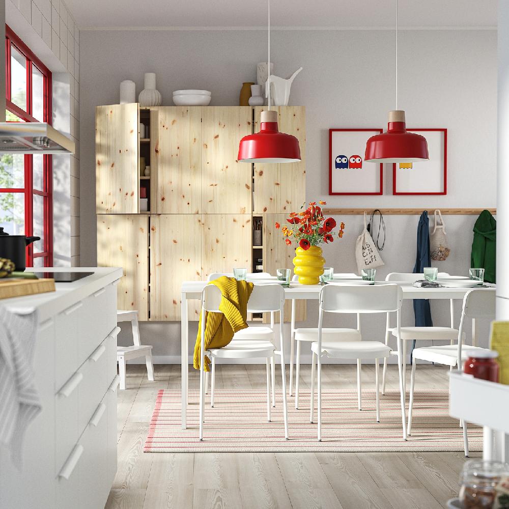 IKEA VIHALS / VIHALS Tavolo E 6 Sedie Bianco Bianco/bianco 180x74 Cm