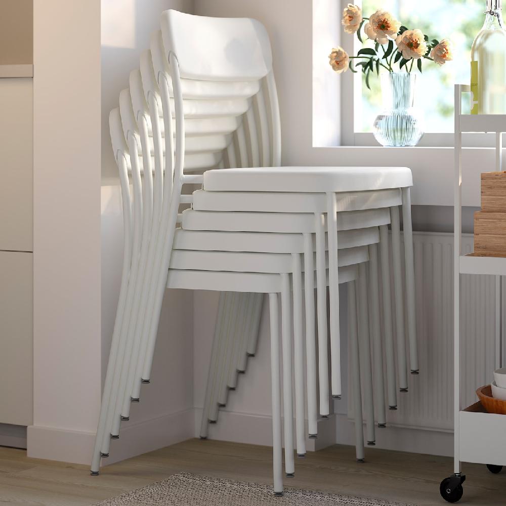 IKEA VIHALS / VIHALS Tavolo E 6 Sedie Bianco Bianco/bianco 180x74 Cm
