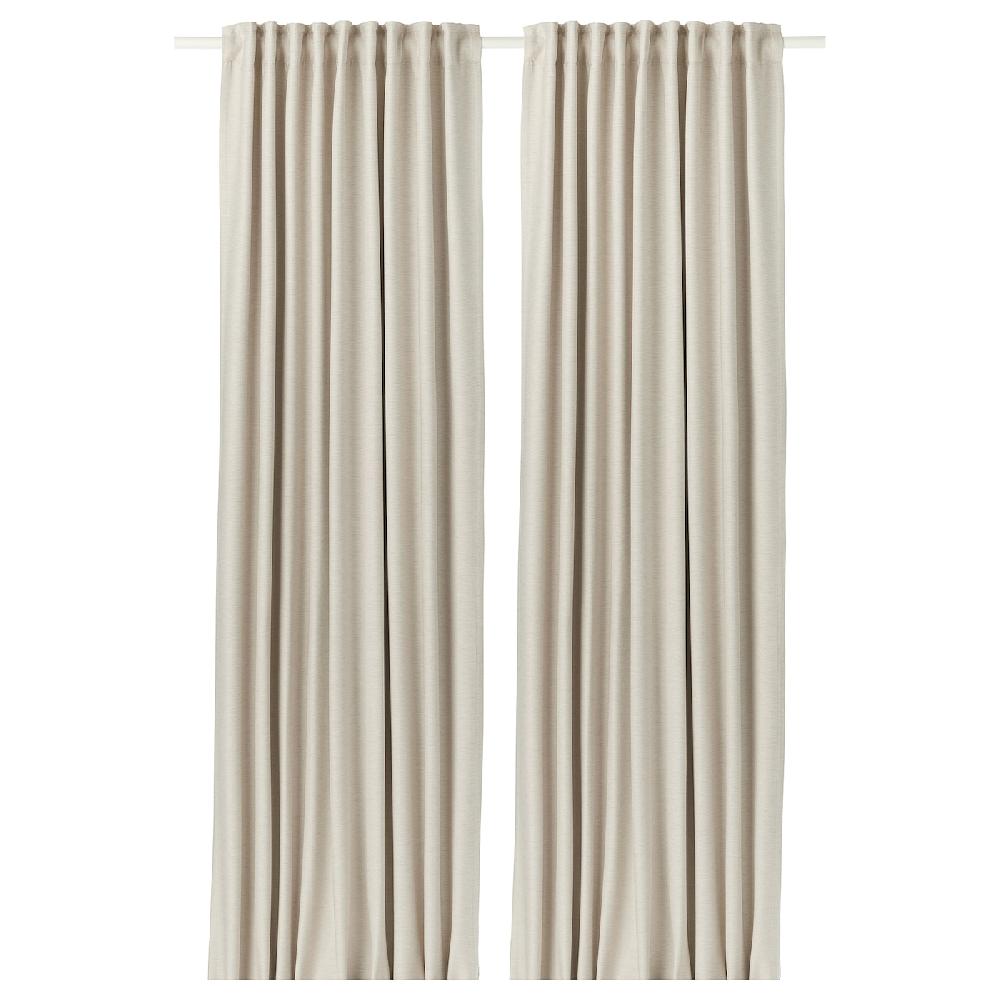 IKEA VILBORG Tenda semioscurante 2 teli con nastro arricciatende/beige 145x300 cm