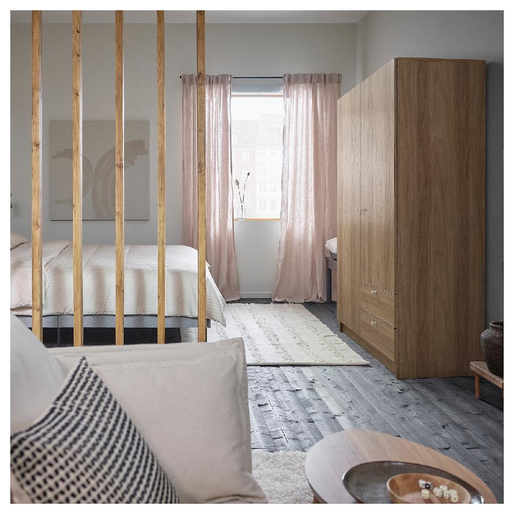 IKEA VILHATTEN Guardaroba Con 2 Ante E 2 Cassetti Effetto Rovere 98x57x190 Cm