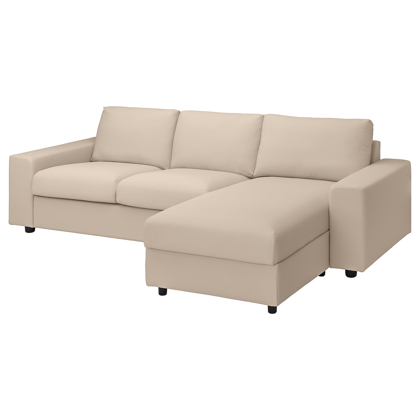 IKEA VIMLE Fodera Divano 3 Posti/chaise-longue Con Braccioli Larghi/Hallarp Beige
