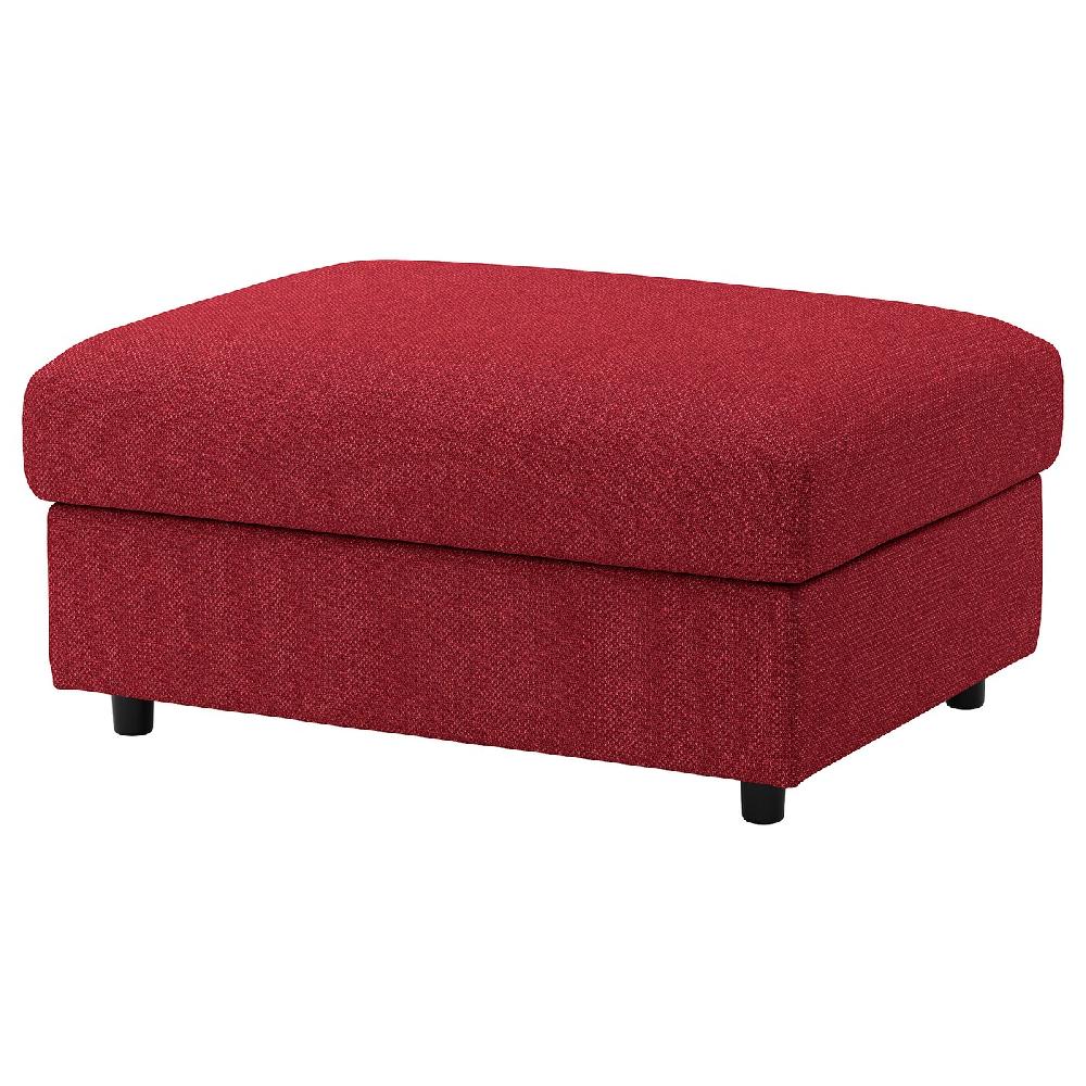 IKEA VIMLE Fodera per poggiapiedi/contenitore Lejde rosso/marrone