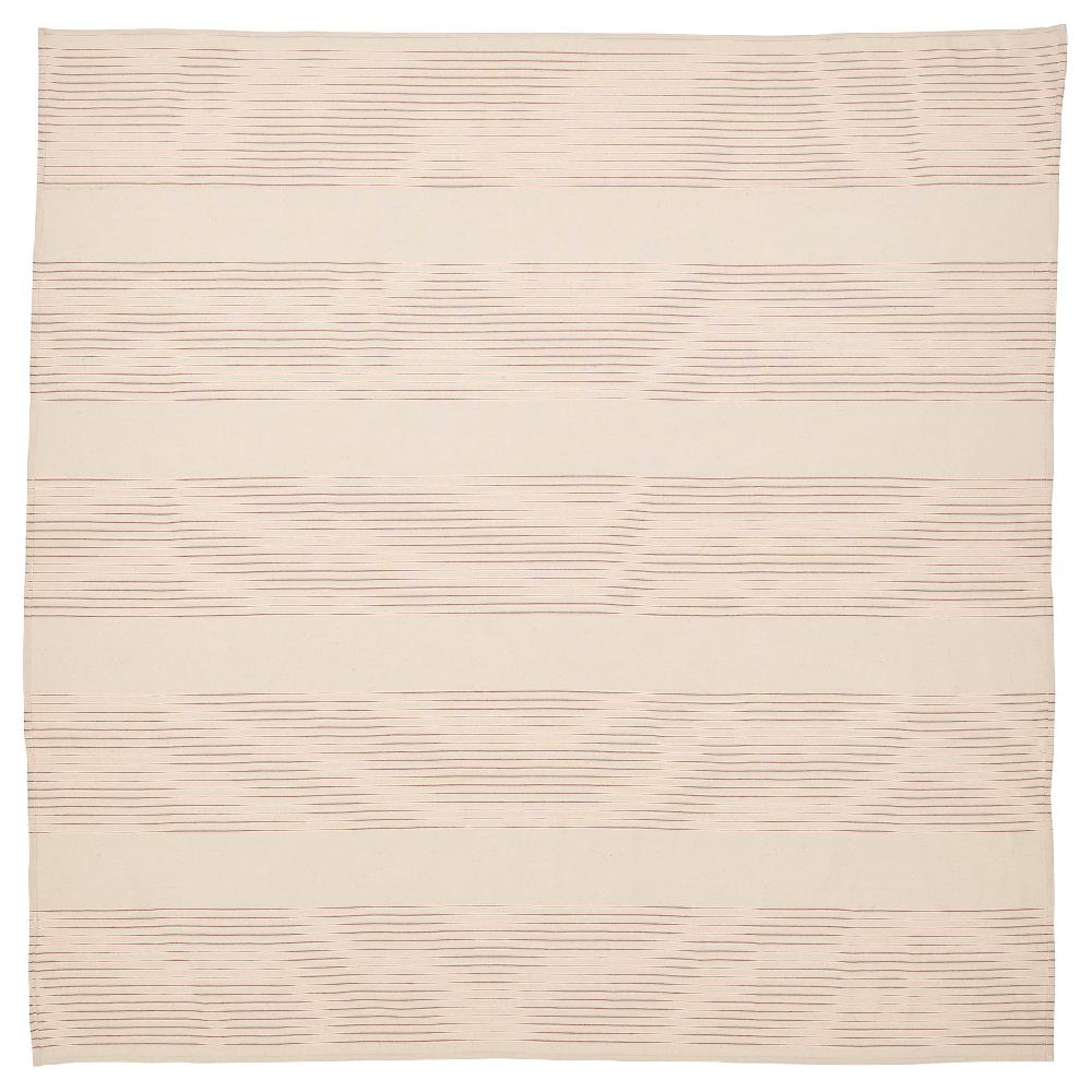 IKEA VIPPSTARR Tovaglia Motivo A Righe Rosso/naturale 150x150 Cm