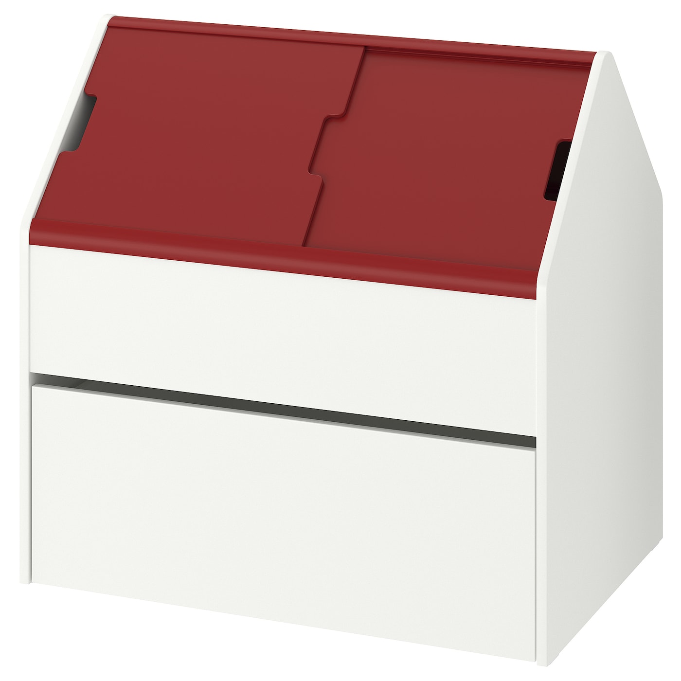 IKEA VITBJÖRN Elemento contenitore con cassetto bianco/rosso 80x55x78 cm