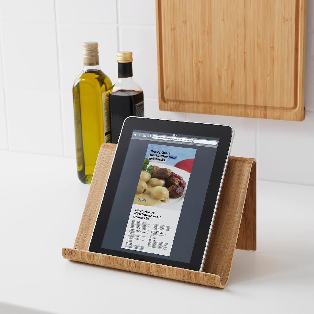 IKEA VIVALLA Supporto Per Tablet Impiallacciatura Di Bambù 26x17 Cm